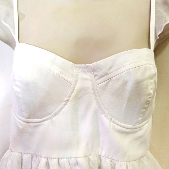 LE LIS Western Vogue White Sweetheart Neckline Fit&Flare Mini Dress,Large,NWT - Picture 7 of 16